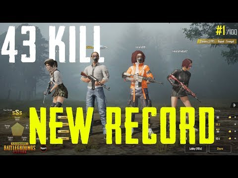 NEW WORLD RECORD!!! | 43 KILLS Squad in Room | PUBG Mobile | 2019
